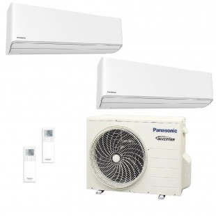 Panasonic 1.5+5.0 kW Duo Split CU-2Z50TBE CS-MZ16ZKE CS-Z50ZKEW Klimaanlagen Z Etherea Weiß 5000+18000 Btu WiFi R-32 CS-MZ16Z...