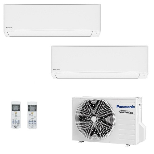 Panasonic 1.5+2.0 kW Duo Split CU-2Z41TBE CS-MTZ16ZKE CS-TZ20ZKEW Klimaanlagen TZ Kompakt Weiß 5000+7000 Btu WiFi R-32 TZ-WKE...