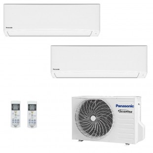 Panasonic 1.5+2.0 kW Duo Split CU-2Z41TBE CS-MTZ16ZKE CS-TZ20ZKEW Klimaanlagen TZ Kompakt Weiß 5000+7000 Btu WiFi R-32 TZ-WKE...