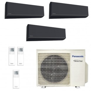 Panasonic Trio Split 2.5+2.5+3.5 kW CU-3Z52TBE CS-XZ25ZKEW-H CS-XZ25ZKEW-H CS-XZ35ZKEW-H Klimaanlagen Etherea Graphitgrau WiF...