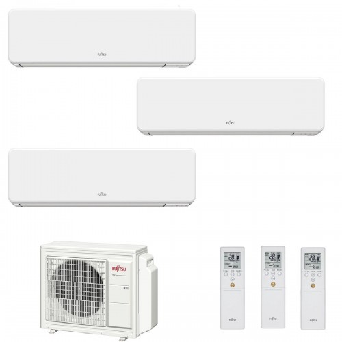 Fujitsu Trio Split KG WiFi 7+7+7 AOYG18KBTA3 ASYG07KGTF ASYG07KGTF ASYG07KGTF Klimaanlage Weiß R-32 Klimaanlage ASYG-KG-7+7+7...