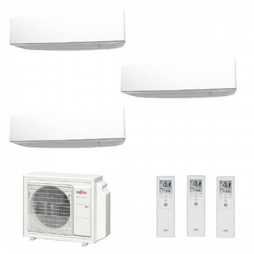 Fujitsu Trio Split KE WiFi 9+9+12 AOYG24KBTA3 ASYG09KETF ASYG09KETF ASYG12KETF Klimaanlage Weiß R-32 Klimaanlage ASYG-KE-9+9+...