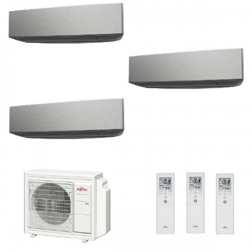 Fujitsu Trio Split KE-B WiFi 7+15+15 AOYG24KBTA3 ASYG07KETF-B ASYG14KETF-B ASYG14KETF-B Klimaanlage Silber R-32 Klimaanlage A...