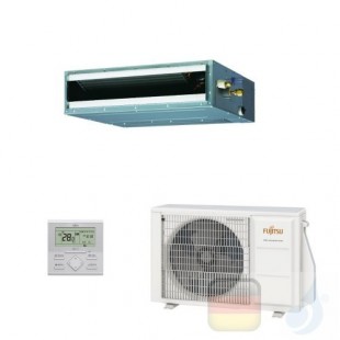 Fujitsu Mono Split Kanaleinbaugeräte 18000 Btu ARXG18KLLAP AOYG18KATA Klimaanlage ECO KL Kompakt R-32 Einzelphase 220v ARXG18...