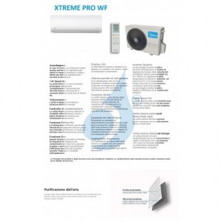 Midea Inneneinheit Wand 24000 Btu MSAGDU-24HRFN8 Weiß Serie Xtreme Pro WF WiFi R-32 MSAGDU-24HRFN8
