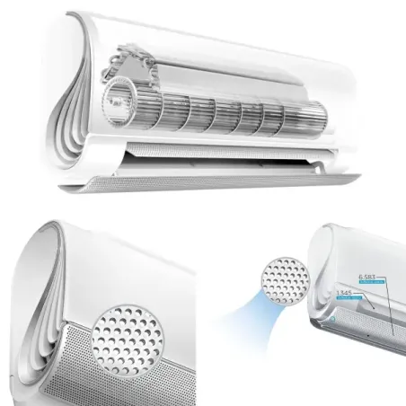 Midea Trio Split 9+12+12 Btu Breezeless+ M3OA-27HFN8-Q MSFAAU-09HRFN8B + 2 unità MSFAAU-12HRFN8B Klimaanlagen R-32 WiFi Breez...