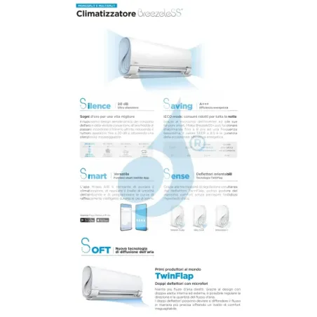 Midea Quadri Split 12+12+12+12 Btu Breezeless+ M5OE-42HFN8-Q con 4 unità MSFAAU-12HRFN8B Klimaanlagen R-32 WiFi A++ A+ Breeze...