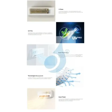 Midea Trio Split 9+9+18 Btu Breezeless E M4O-36FN8-Q con 2 unità MSCB1BU-09HRFN8 + MSCB1CU-18HRFN8 Klimaanlagen R-32 WiFi Bre...