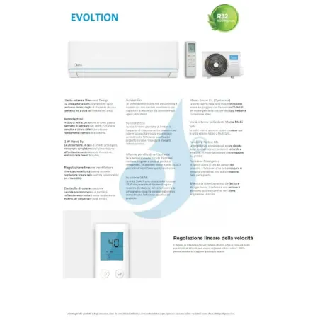 Midea Quadri Split 9+9+9+12 Btu Evolution M4OE-28HFN8-Q con 3 unità MSAGXAU-09HRDN8 + MSAGXBU-12HRDN8 Klimaanlagen R-32 Evolu...