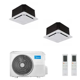 Midea Duo Split 9+9 Btu Kassettengerät 4-Wege 60x60 M2OH-14HFN8-Q MCA3I-09HRFNX(GA) MCA3I-09HRFNX(GA) Klimaanlagen R-32 4-Weg...
