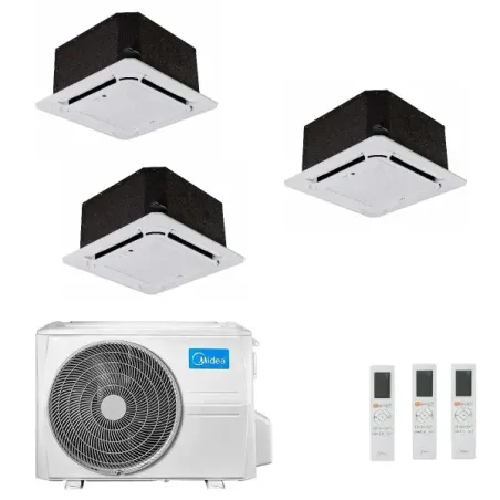 Midea Trio Split 9+9+18 Btu Kassettengerät M4OE-28HFN8-Q con 2 unità MCA3I-09HRFNX(GA) + MCA3U-18HRFNX(GA) Klimaanlagen R-32 ...