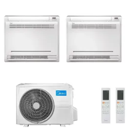 Midea Duo Split 9+12 Btu Fußboden Console M2OE-18HFN8-Q MFA2U-09HRFNX(GA) MFA2U-12HRFNX(GA) Klimaanlagen R-32 Console 9+12+M2...