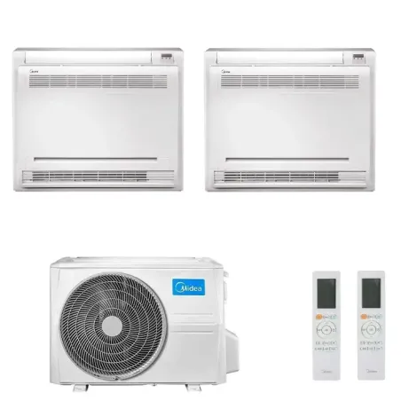 Midea Duo Split 12+12 Btu Fußboden Console M3OG-21HFN8-Q MFA2U-12HRFNX(GA) MFA2U-12HRFNX(GA) Klimaanlagen R-32 Console 12+12+...