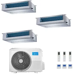 Midea Trio Split 9+12+18 Btu Kanaleinbaugeräte M4OE-28HFN8-Q MTI-09HWFNX(GA) MTIU-12HWFNX(GA) MTIU-18HWFNX(GA) Klimaanlagen K...