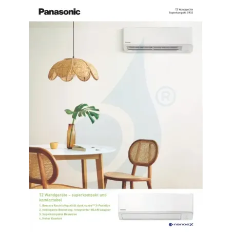 Panasonic 7.1 kW Mono Split CS-TZ71ZKEW CU-TZ71ZKE Klimaanlagen Wand TZ Kompakt Weiß 24000 Btu WiFi R-32 A++ A+ CS-TZ71ZKEW+C...