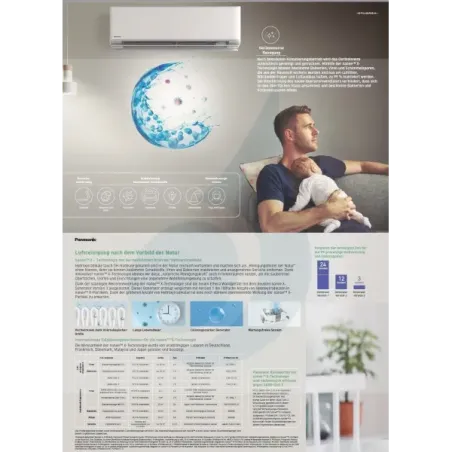 Panasonic 2.0 kW Mono Split CS-Z20ZKEW CU-Z20ZKE Klimaanlagen Wand Z Etherea Weiß 7000 Btu WiFi R-32 A+++ A+++ CS-Z20ZKEW+CU-...