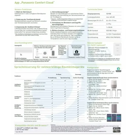 Panasonic Kit WI-FI CZ-TACG1 für den Fernbetrieb von Wohnklimaanlagen CZ-TACG1