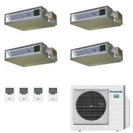 Panasonic Quadri Ducted 2.5+2.5+2.5+2.5 kW CU-4Z68TBE CS-Z25UD3EAW CS-Z25UD3EAW CS-Z25UD3EAW CS-Z25UD3EAW Klimaanlagen Z-UB-9...