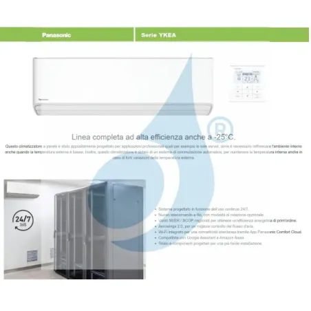 Panasonic 5.0 kW Mono Split CS-Z50YKEA CU-Z50YKEA Klimaanlagen Wand CS-Z-YKEA Weiß 18000 Btu WiFi R-32 A+++ A++ CS-Z50YKEA+CU...