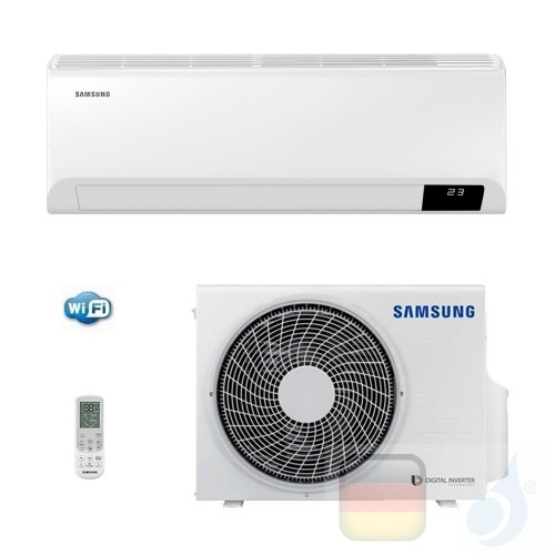 Samsung Klimaanlagen Mono Split Wand Gas R-32 Cebu Wi-Fi SET F-AR09CBU 9000 Btu 2.5 kW Stimmenkontrolle WiFi A++ A+ AR09TXFYA...