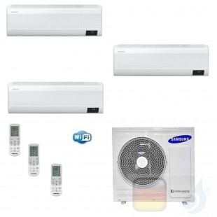 Samsung Klimaanlagen Trio Split WindFree ELITE 7000+9000+9000 Btu + AJ052TXJ3KG/EU R-32 A+++ A+ Stimmenkontrolle WiFi AR07090...