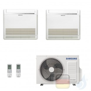 Samsung Klimaanlagen Duo Split Fußboden Console 9000+9000 Btu R-32 AJ040TXJ2KG/EU A+++ A++ 2.6+2.6 kW AJ0909TNJDKGEU+AJ040TXJ...
