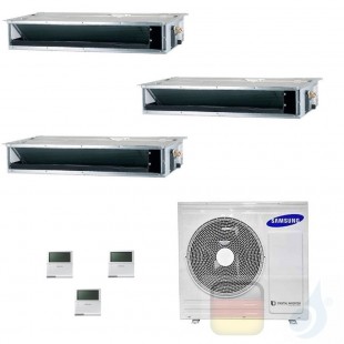 Samsung Klimaanlagen Trio Split Kanaleinbaugeräte Geringe/Mittlere Prävalenz 9000+9000+9000 Btu R-32 AJ052TXJ3KG/EU A+++ A+ A...