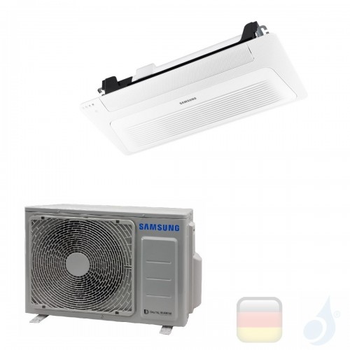 Samsung Klimaanlagen Mono Split Kassettengerät Gas R-32 1 Luftauslass WindFree 12000 Btu 3.5 kW WiFi Optional A++ A+ AC035RN1...
