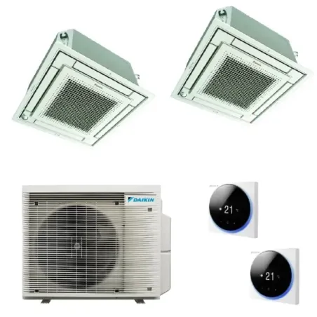 Klimaanlagen Daikin Duo Split 9+9 Kassette 2MXM50A9 BRC1H52-W-K-S
