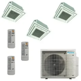 Klimaanlagen Daikin Trio Split 9+12+12 Kassette 3MXM68A9 BRC7F530W