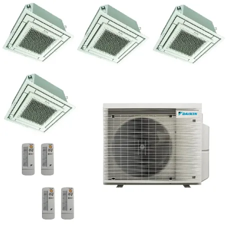 Klimaanlagen Daikin Quadri Split 9+9+9+9 Kassette 4MXM68A9 BRC7F530W