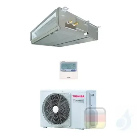 Toshiba Klimaanlagen Mono Split Kanalgerät Slim 18000 Btu R-32 RAV-RM561SDT-E RAV-GM561ATP-E A+ A+ 5.0 kW RAV-RM561SDT-E+RAV-...