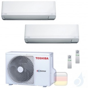 Toshiba Klimaanlagen Duo Split Wand 9000+9000 Btu R-32 Daiseikai Light B10J2KVRG B10J2KVRG 2M14U2AVG A++ A++ 2.5+2.5 kW B10J2...