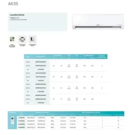Samsung Mono Split 12000 Btu AR12TXHQASINEU AR12TXHQASIXEU Weiß 2