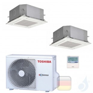 Toshiba Klimaanlagen Duo Split Kassettengerät Slim 60x60 9000+9000 R-32 M10U2MUVG M10U2MUVG 2M14U2AVG A++ A+ 2.5+2.5 kW M10U2...