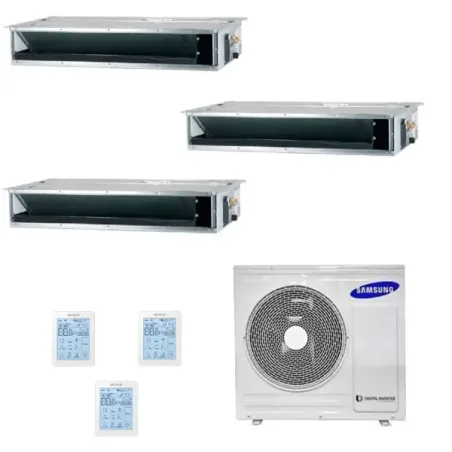 Samsung Trio Split 9+9+12 Btu Geringe/Mittlere Prävalenz AJ080TXJ4KG/E