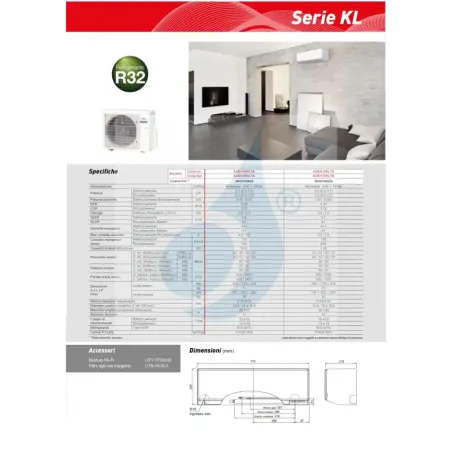 Fujitsu Mono Split 12000 Btu ASEH12KLTA AOEH12KLTA Weiß