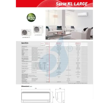 Fujitsu Mono Split 24000 Btu ASEG24KLCA AOEG24KLCA Weiß