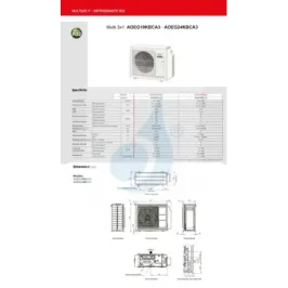 Fujitsu Außengerät Multi Split AOEG24KBCA3 24000 Btu Trio Split 2