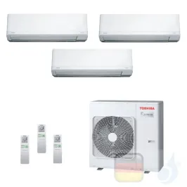 Toshiba Klimaanlagen Trio Split Wand 9000+12000+12000 Btu + RAS-3M26U2AVG-E R-32 Daiseikai Light A++ A+ 2.5+3.5+3.5 kW J2KVRG...