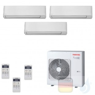 Toshiba Klimaanlagen Trio Split Wand 7000+7000+9000 Btu + RAS-3M18U2AVG-E R-32 Seiya WiFi Optional A++ A+ 2.0+2.0+2.5 kW J2KV...