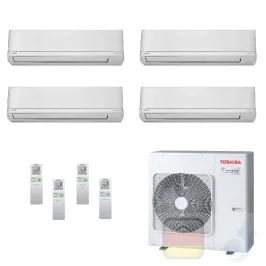 Toshiba Klimaanlagen Quadri Split Wand 7000+7000+7000+7000 Btu + RAS-4M27U2AVG-E R-32 Shorai WiFi Opt A+ A+ 2.0+2.0+2.0+2.0 k...