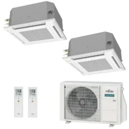 Klimaanlage Fujitsu Duo Split 12+12 Kassettengerät AOEG18KBCA2