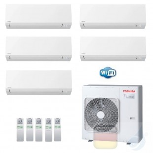 Toshiba Klimaanlagen Penta Split Wand 7+7+7+7+12 Btu + RAS-5M34U2AVG-E R-32 Shorai Edge Wifi A++ A+ 2.0+2.0+2.0+2.0+3.5 kW N4...