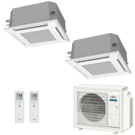 Klimaanlage Fujitsu Duo Split 12+15 Kassettengerät AOEG24KBCA3