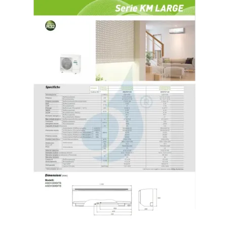 Fujitsu Mono Split 30000 Btu ASEH30KMTB AOEH30KMTB 220v