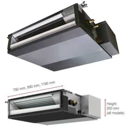 Mitsubishi Trio Split 9+12+12 Kanaleinbaugeräte MXZ-3F68VF4 Fernbedien