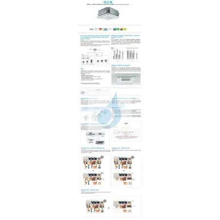 Mitsubishi Trio Split Kassettengerät SLZ-M 12+12+12 Btu MXZ-4F72VF4