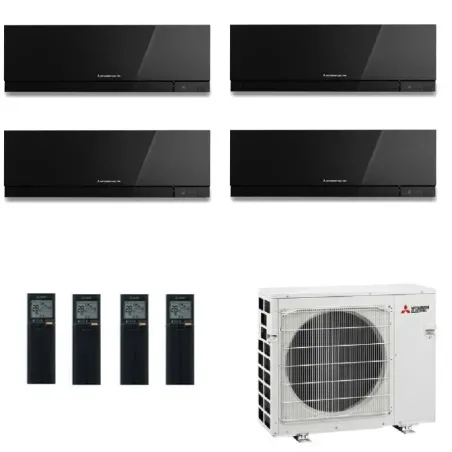 Mitsubishi Quadri Split 9+9+9+9 Btu Schwarz MXZ-4F80VF4