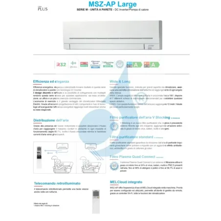Mitsubishi Inneneinheit 24000 Btu 7.1 kW MSZ-AP71VGK